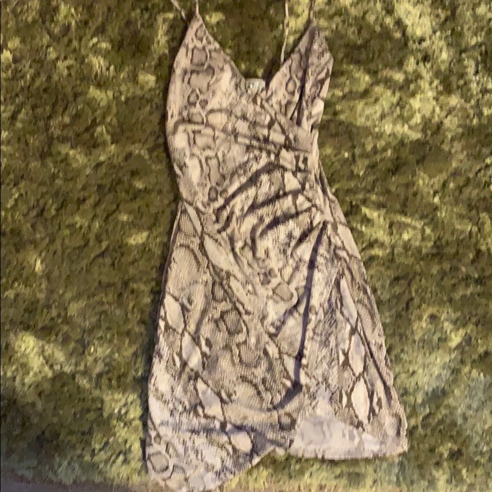Snake skin mini dress